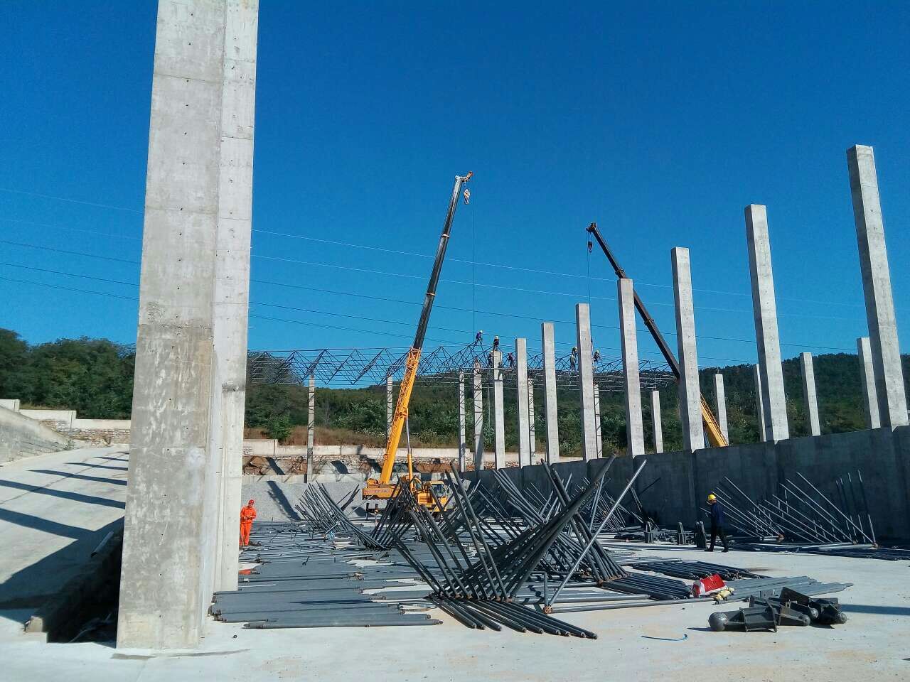 淮安威海搅拌站网架